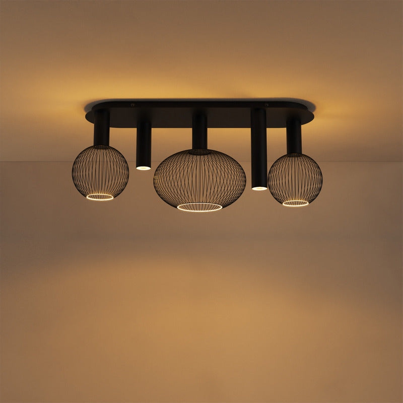 Ztahl Como 5-Lichts Plafondlamp 9150-9005 Zwart Exclusief Lichtbronnen