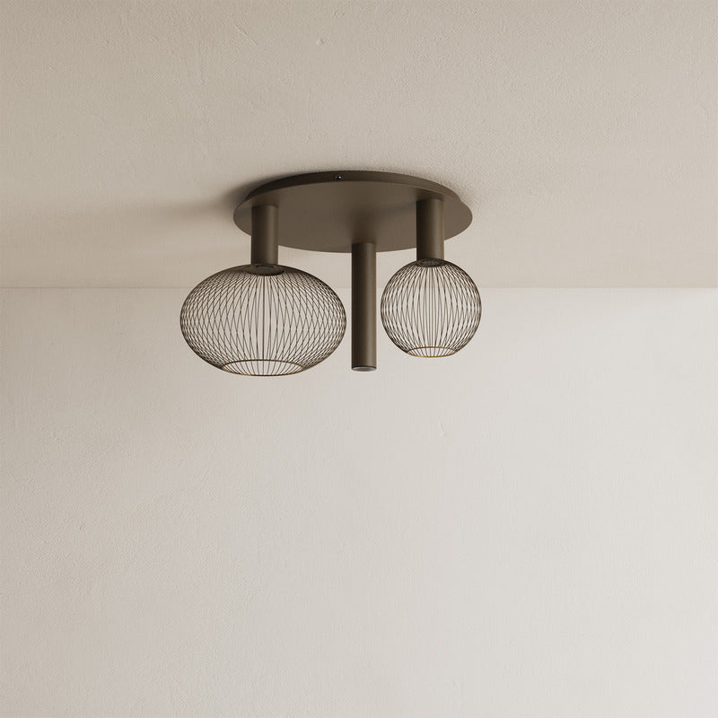 Ztahl Como 3-Lichts Platinum Plafondlamp 9160-Platinum Exclusief Lichtbronnen