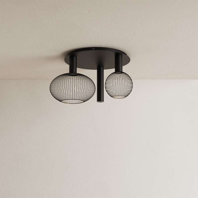 Ztahl Como 3-Lichts Zwart Plafondlamp 9160-9005 Exclusief Lichtbronnen