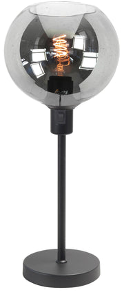 Highlight Fantasy Globe Tafellamp Zwart met Smoke Glas