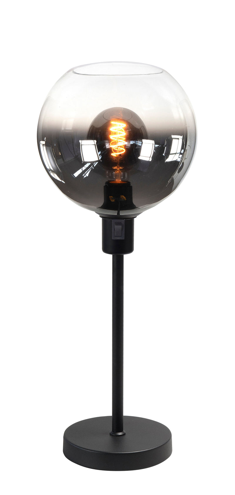 Fantasy Globe Tafellamp Zwart met Gradient Smoke Glas