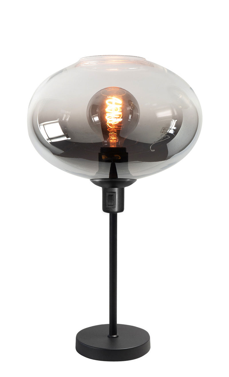 Highlight Bellini Tafellamp Zwart met Glas Gradient Smoke