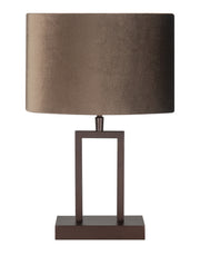Monza Tafellamp Klein Choco met Earth on Gold kleurige Kap T1285.04 + O4440.02