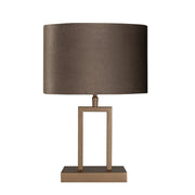 Monza Tafellamp Klein Brons met Earth on Gold kleurige Kap T1285.32 + O4440.02