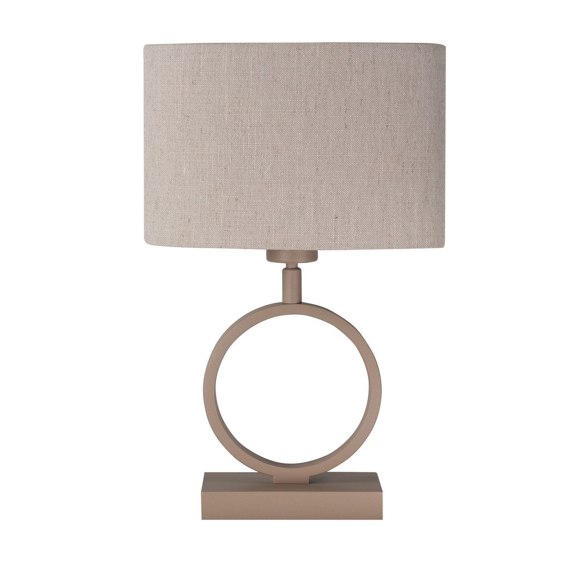 Siena Tafellamp Klein Zand met Naturel kleurige Kap - De Smid Verlichting