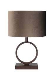 Siena Tafellamp Klein Choco met Earth on Gold kleurige Kap T1289.04 + O4440.02