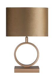 Siena Tafellamp Klein Brons met Coffee on Gold kleurige Kap T1289.32 + O4440.10