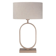 Verona Tafellamp Zand met Stoffen Kap Oslo Naturel 905 T1290.03 + O4442.38