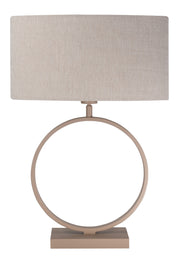 Siena Tafellamp Zand met Stoffen kap Naturel 905 T1291.03 + O4443.38
