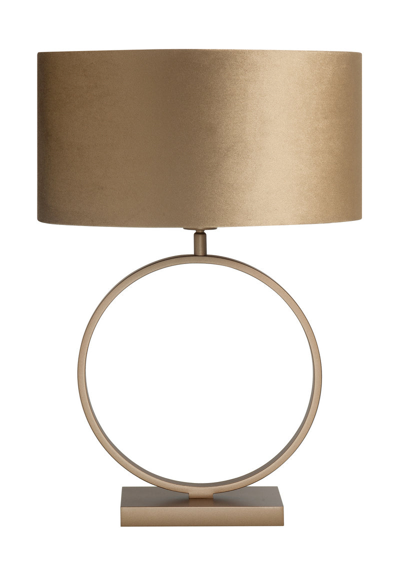 Highlight Siena Tafellamp+kap T1291.32+O4443.10 Brons /Coffee in Gold