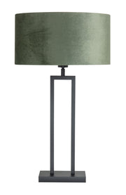 Monza Tafellamp Groot Zwart + Kap Olijf/Goud T1296.01+O4443.05