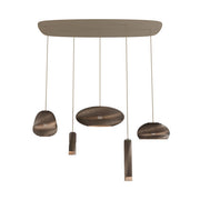 Think Paper 5-Lichts Hanglamp 1100 Beige Exclusief Lichtbronnen