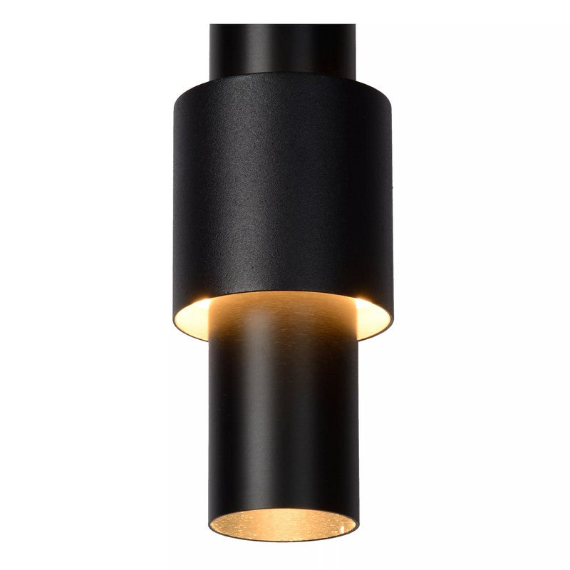 3-Lichts Hanglamp Tubes 3 x 433 lumen Black