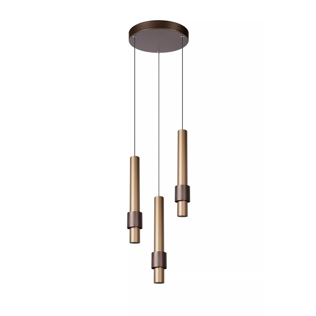 3-Lichts Hanglamp Tubes 3 x 433 lumen Coffee - De Smid Verlichting
