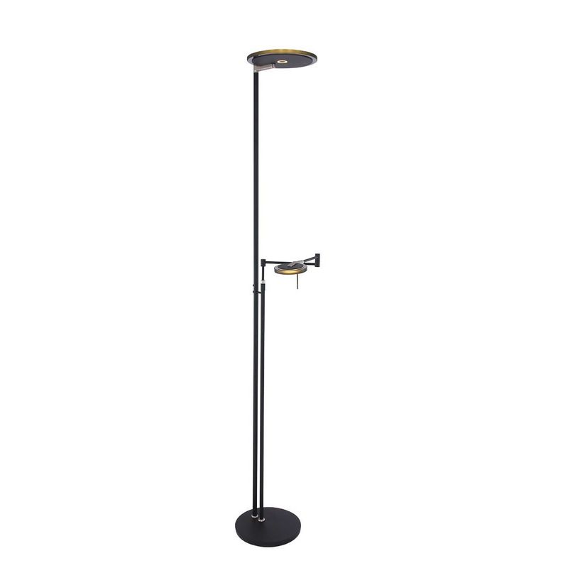 Steinhauer Turound LED 2L-Vloerlamp Zwart/Rook Glas