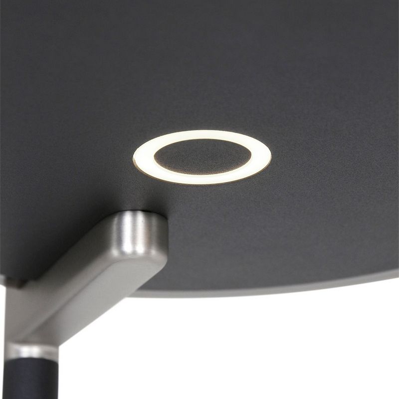 Steinhauer Turound LED 2L-Vloerlamp Zwart/Rook Glas