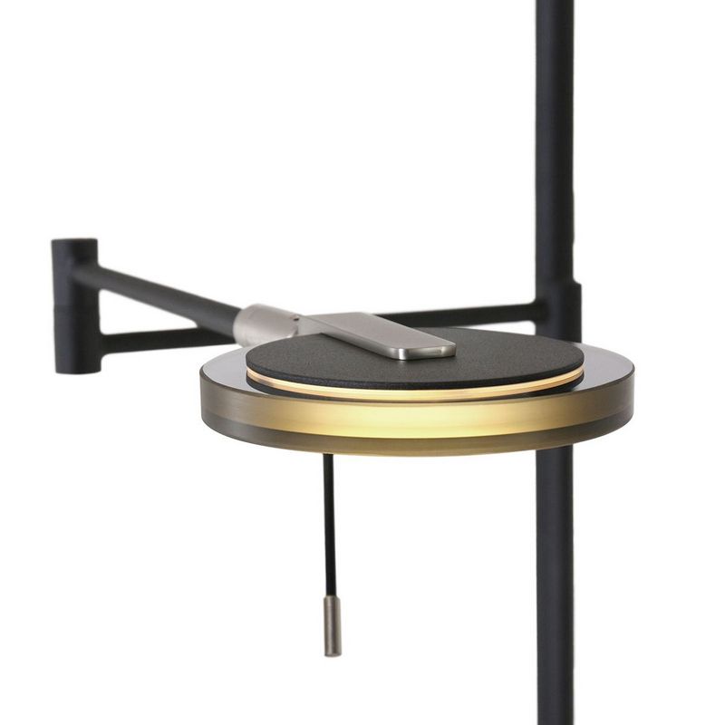 Steinhauer Turound LED 2L-Vloerlamp Zwart/Rook Glas