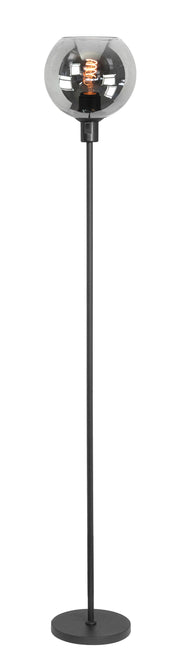 Highlight Fantasy Globe Vloerlamp Zwart met Glas Smoke