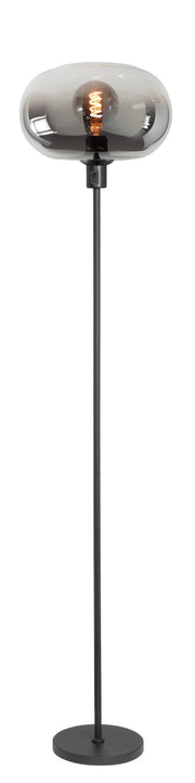 Highlight Bellini Vloerlamp Zwart met Glas Gradient Smoke