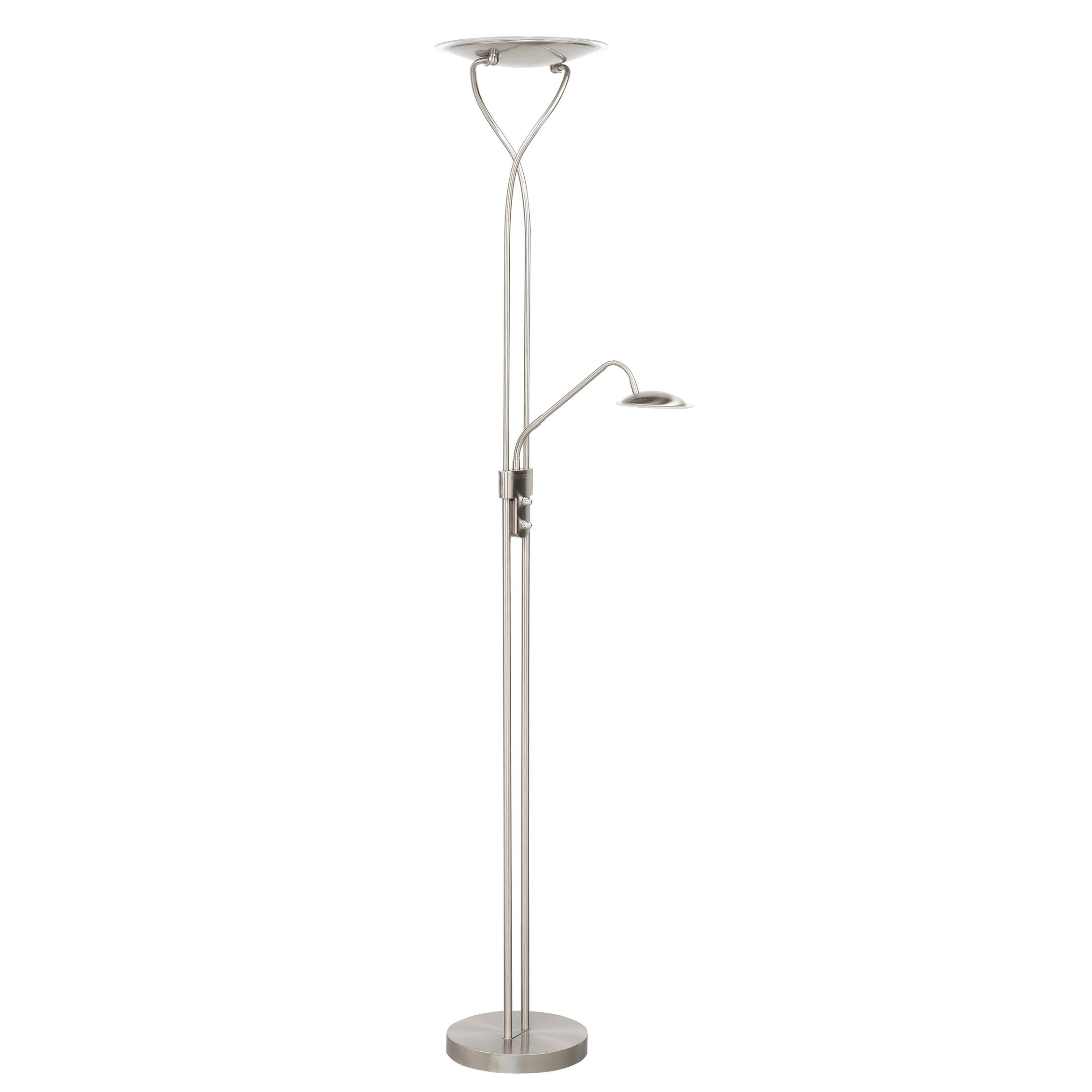 New Empoli LED 2-Licht Vloerlamp Nikkelmat - De Smid Verlichting