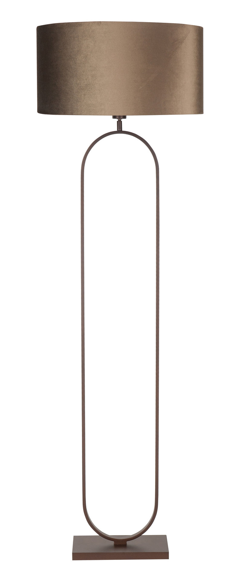Verona Vloerlamp Choco met Velourse Stoffen kap Earth on Gold V4290.04 + O4445.02