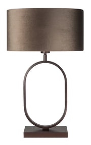 Verona tafellamp Choco met Stoffenkap Earth on Gold T1290.04 + O4442.02