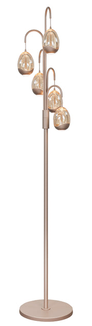 Highlight Golden Egg/Champagne 5-Lichts Vloerlamp V4456.03