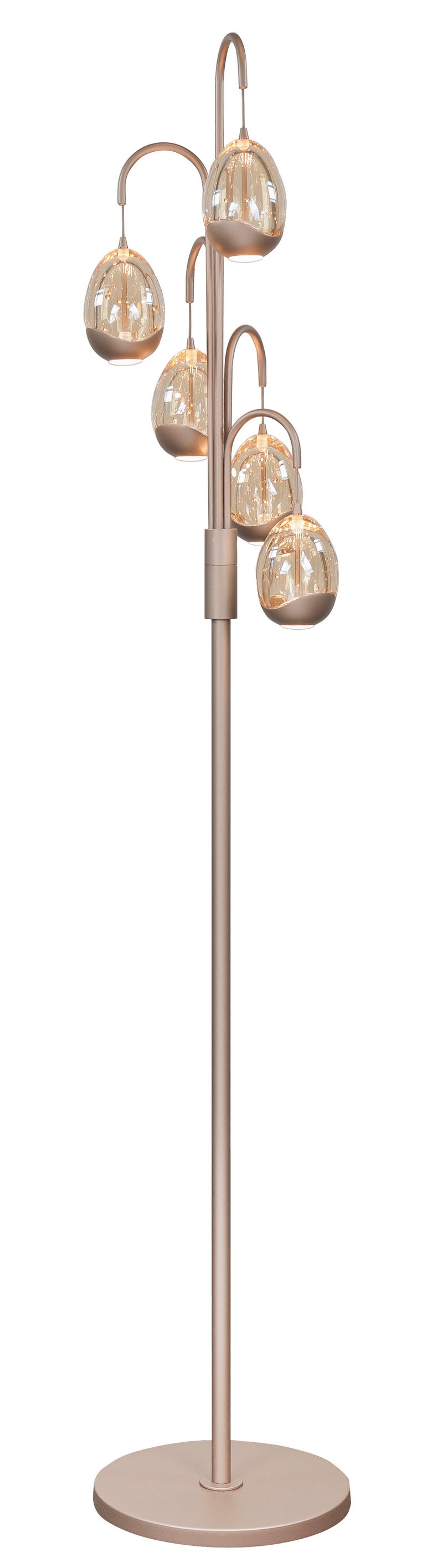 Highlight Golden Egg/Champagne 5-Lichts Vloerlamp V4456.03