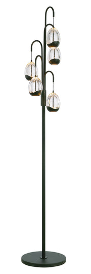 Highlight Clear Egg 5-Lichts Vloerlamp V4456.20 Clear/Zwart