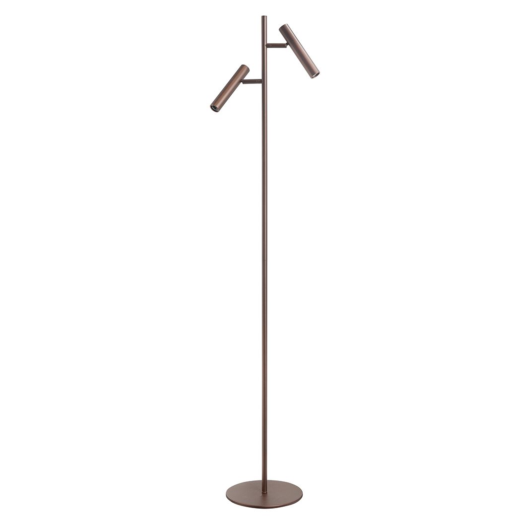 Piero 2-Lichts Vloerlamp 6watt 2700K Choco - De Smid Verlichting