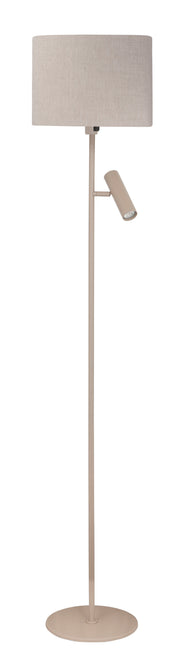 Highlight Trend 2-Lichts vloerlamp Zand Met Naturel kleurige Stoffen kap