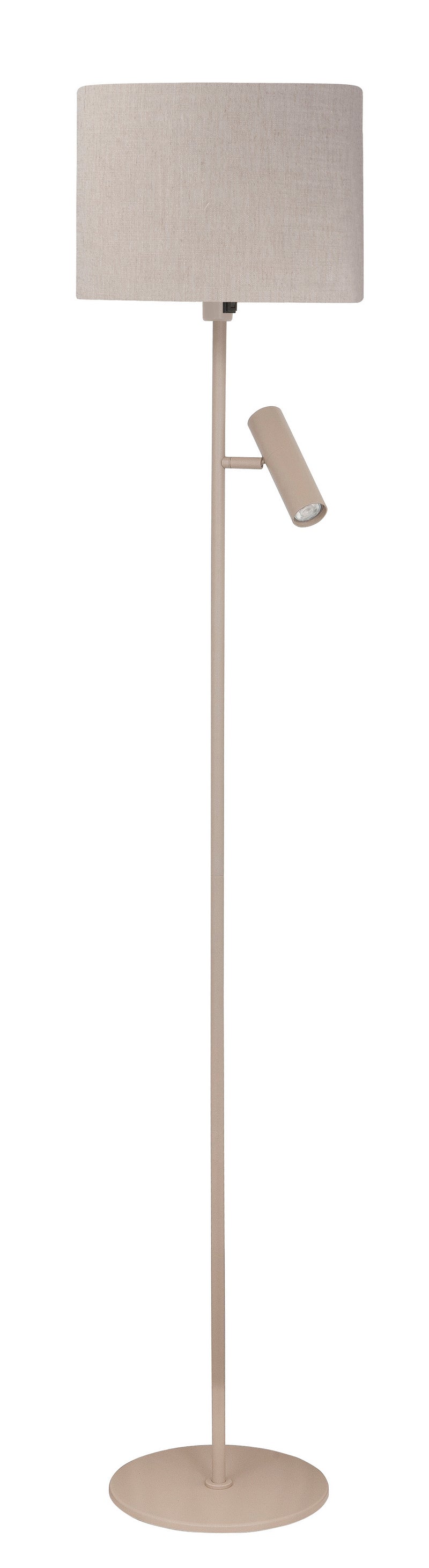 Highlight Trend 2-Lichts vloerlamp Zand Met Naturel kleurige Stoffen kap