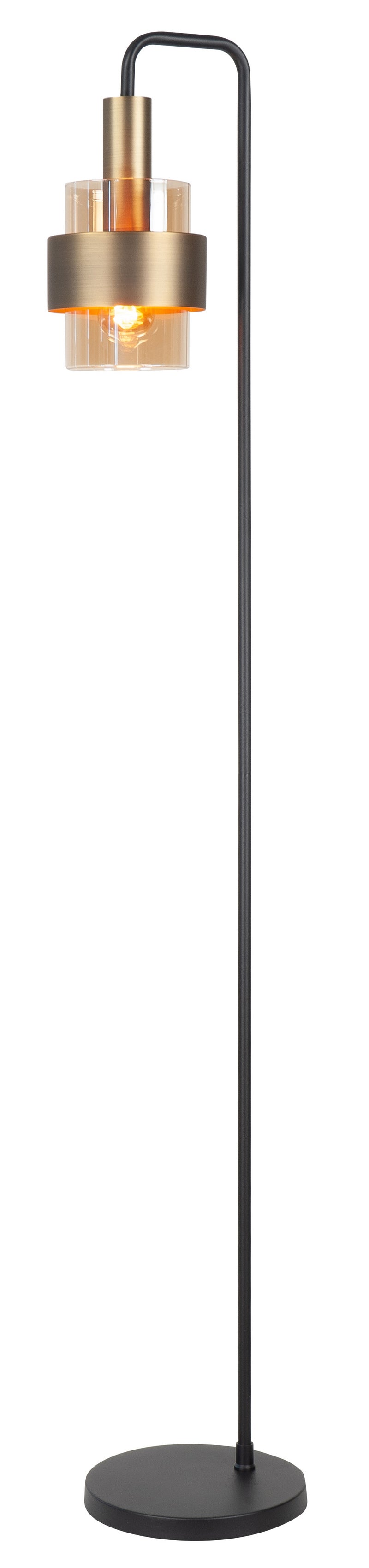 Marrone Vloerlamp Brons/Glas Bruin