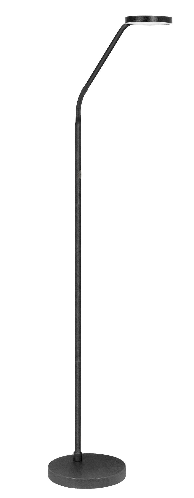 Highlight Malaga Vloer-Leeslamp Mat Zwart met dimmer
