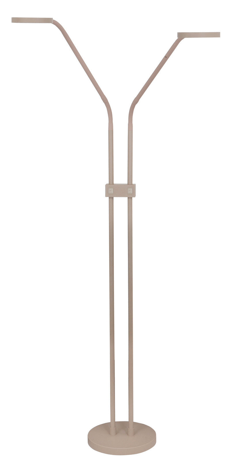 Highlight Malaga 2-Lichts LED Lees-vloerlamp Mat Zand