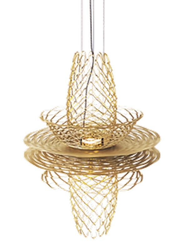 Soft Steel Vapor Hanglamp Large Ø60cm Sand-Gold