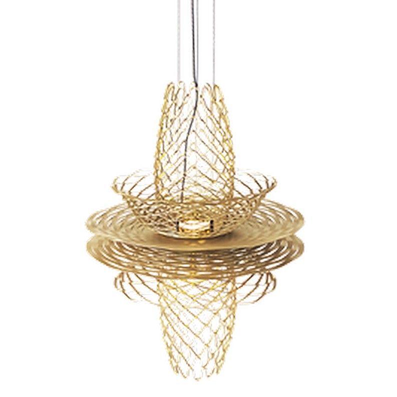 Soft Steel Vapor Hanglamp Small Ø45cm Sand-Gold - De Smid Verlichting