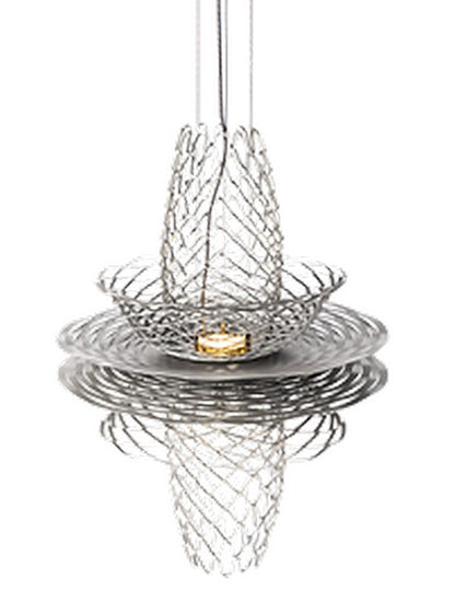 Soft Steel Vapor Hanglamp XL Ø80cm Silver