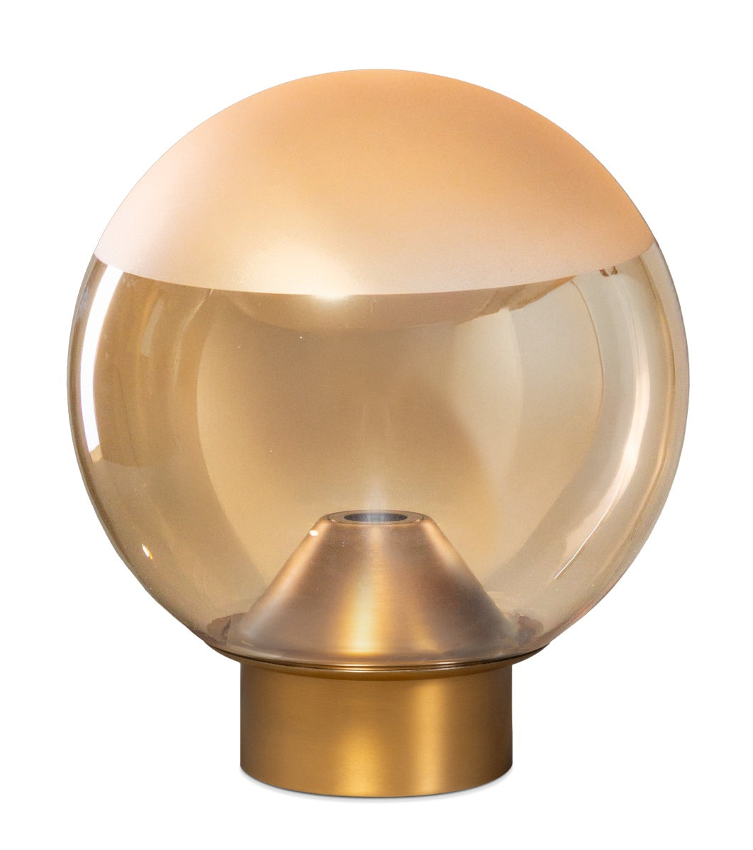 ETH Yvonne Tafellamp 1-Lichts – Zwart met Amberkleurig Glas (6W, dimbaar)05