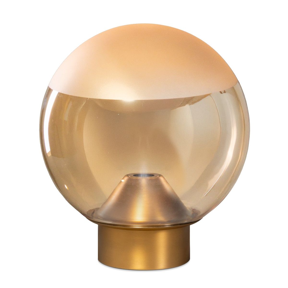 ETH Yvonne Tafellamp 1-Lichts – Zwart met Amberkleurig Glas (6W, dimbaar)05