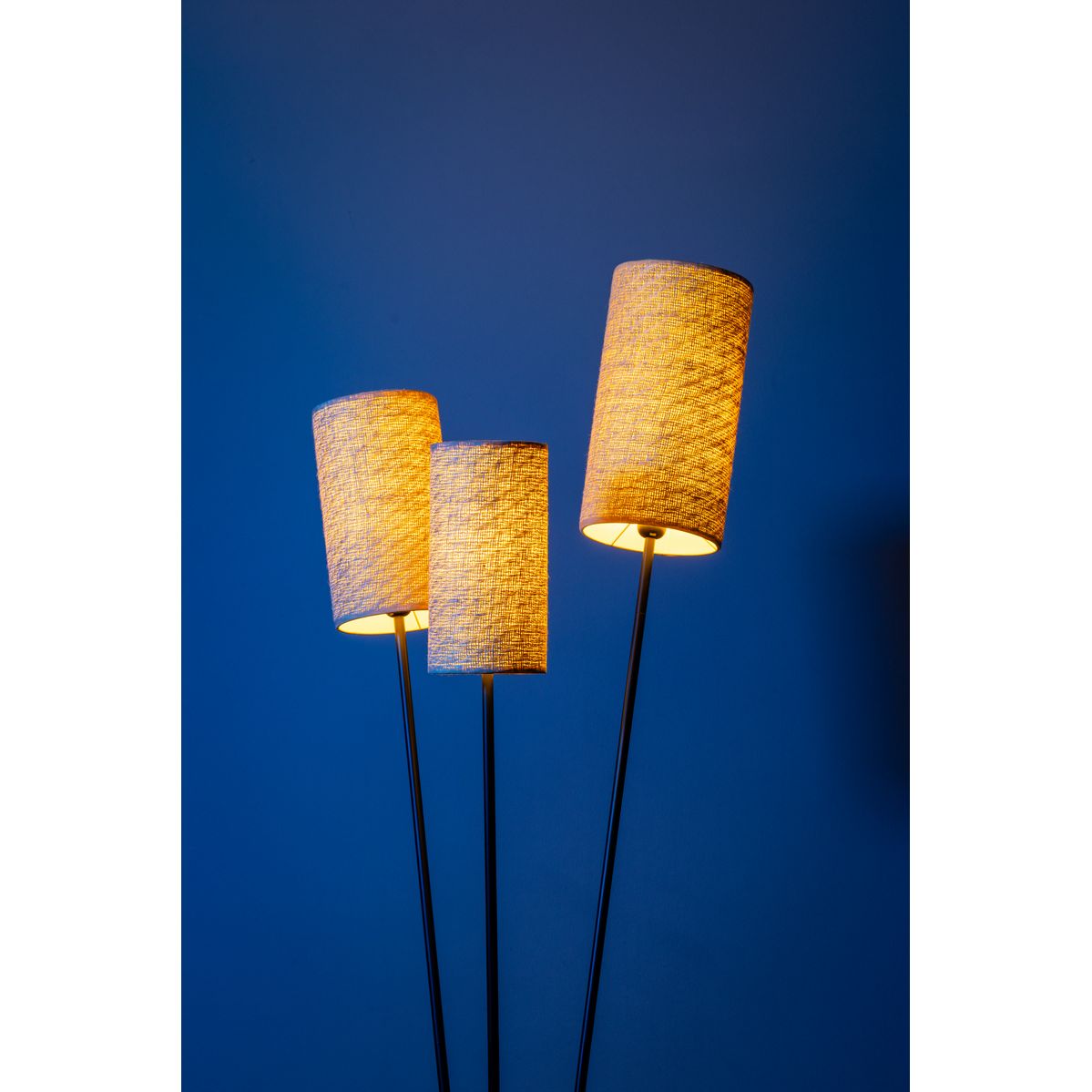 Zizal 3-Lichts Vloerlamp met Stoffenkappen - De Smid Verlichting