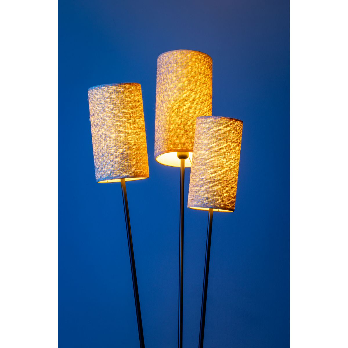 Zizal 3-Lichts Vloerlamp met Stoffenkappen - De Smid Verlichting