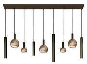 Ztahl Riva 9-Lichts Hanglamp 170 x 22cm 4325-9005 Zwart Structuur