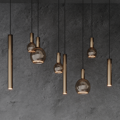 Ztahl Riva hanglamp Deens ovaal 8- Lichts 4311-Platinum