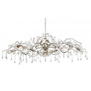 Leclercq en Bouwman Como Hanglamp Ovaal LB450/16+3 Ambachtelijk Bladzilver
