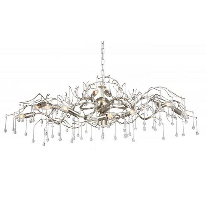 Leclercq en Bouwman Como Hanglamp Ovaal LB450/16+3 Ambachtelijk Bladzilver