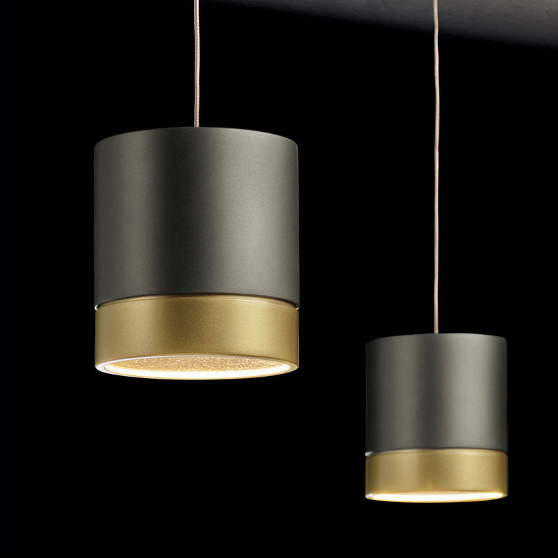 Holtkötter P2 Aura 2-Lichts Hanglamp Zwart/Matt Goud