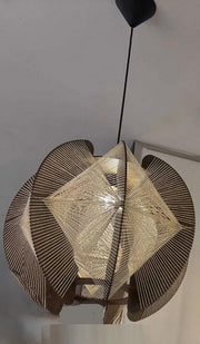 ETH Jessica Hanglamp Walnoot  E27 Max 9W. Ø40cm 2.5m - De Smid Verlichting