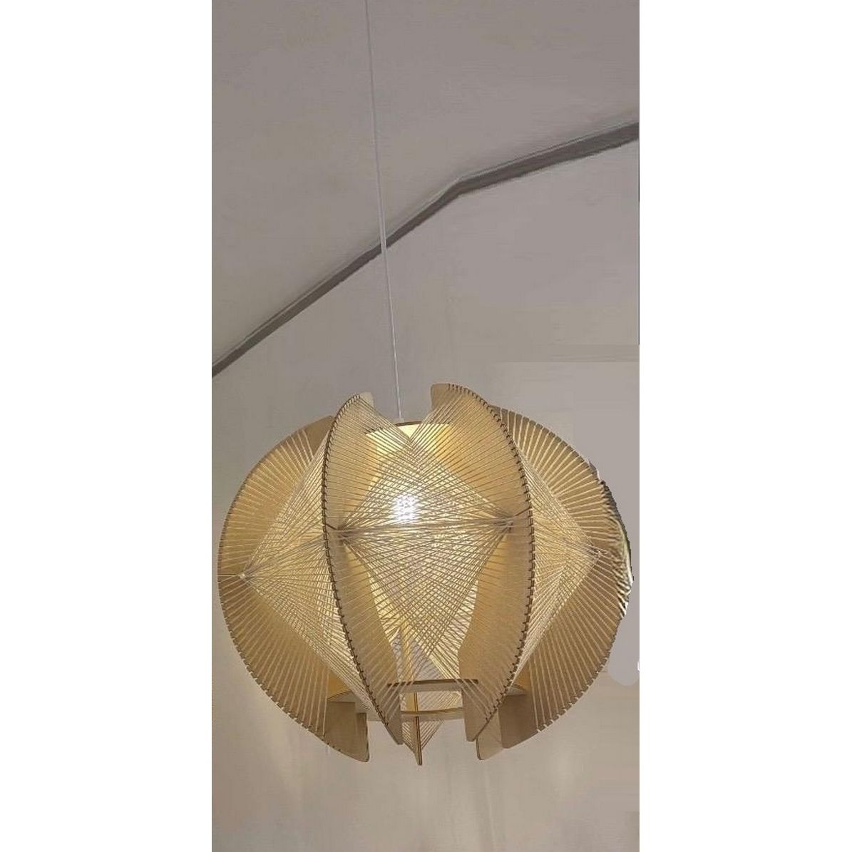 ETH Jessica Hanglamp Naturel  E27 Max 9W. Ø40cm 2.5m Cable - De Smid Verlichting