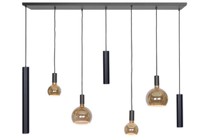 Ztahl Riva 7-Lichts Hanglamp 145x22cm 3x Ø51mm 4380-Platinum